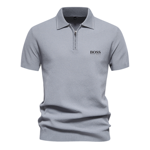 Polo ΒOՏՏ™ a manica corta con mezza zip